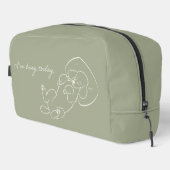 Personalized Sage Green Poodle Dog Mom Gift Waschbeutel (Rechte Ecke)