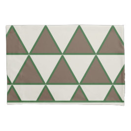 Personalized Sage Green Taupe Triangle Modern Chic Kissenbezug