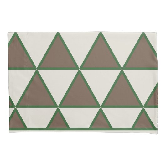 Personalized Sage Green Taupe Triangle Modern Chic Kissenbezug (Vorderseite)