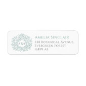 Personalized sage green wedding return address (Vorne)