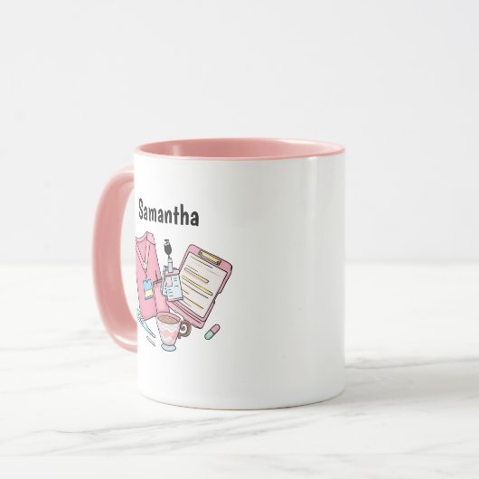 Personalized Samantha Nurse Life Mug Tasse (Vorderseite Links)