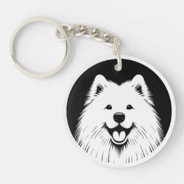 Personalized Samoyed Pop Art Super Cute Schlüsselanhänger