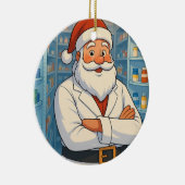 Personalized Santa as a Pharmacist Ornament (Rechts)