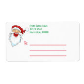Personalized Santa Claus Mailing Label (Vorne)