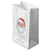 Personalized Santa Claus Merry Christmas Gift Bag Kleine Geschenktüte (Vorderseite Schrägansicht)