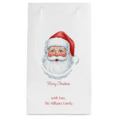 Personalized Santa Claus Merry Christmas Gift Bag Kleine Geschenktüte (Vorderseite)