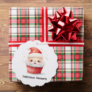 Personalized Santa Cupcake Christmas Business Card Ornament Karte