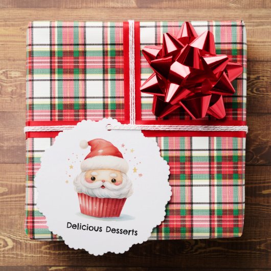 Personalized Santa Cupcake Christmas Business Card Ornament Karte (Insitu (Geschenk))