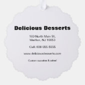 Personalized Santa Cupcake Christmas Business Card Ornament Karte (Rückseite)