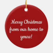 Personalized Santa Fox Ceramic Christmas Ornament (Hinten)