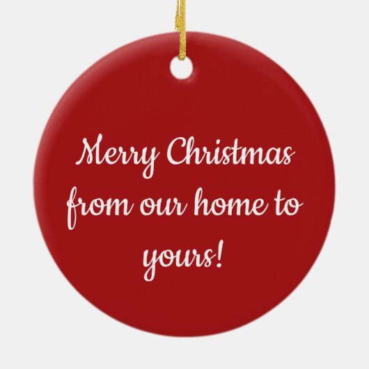 Personalized Santa Fox Ceramic Christmas Ornament  (Hinten)