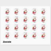 Personalized Santa Gift Label Sticker  Custom Name (Blatt)