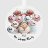Personalized Santa in Snow Acrylic Ornament (Rückseite)