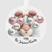 Personalized Santa in Snow Acrylic Ornament (Vorderseite)