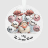 Personalized Santa in Snow Acrylic Ornament (Rückseite)