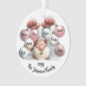 Personalized Santa in Snow Acrylic Ornament (Vorderseite)