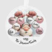 Personalized Santa in Snow Acrylic Ornament (Vorderseite)