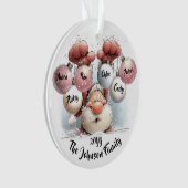 Personalized Santa in Snow Acrylic Ornament (Vorderseite)