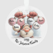 Personalized Santa in Snow Acrylic Ornament (Rückseite)