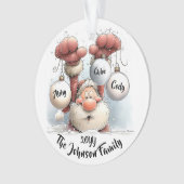 Personalized Santa in Snow Acrylic Ornament (Vorderseite)