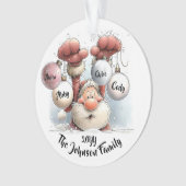 Personalized Santa in Snow Acrylic Ornament (Vorderseite)