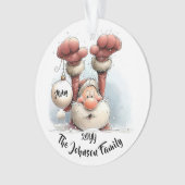 Personalized Santa in Snow Acrylic Ornament (Vorderseite)