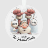 Personalized Santa in Snow Acrylic Ornament (Rückseite)