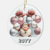 Personalized Santa in Snow Ceramic Ornament  (Links)