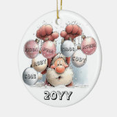 Personalized Santa in Snow Ceramic Ornament  (Links)