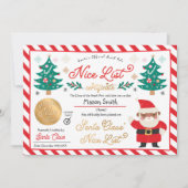 Personalized Santa Official Nice List Certificate Einladung (Vorderseite)