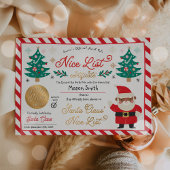 Personalized Santa Official Nice List Certificate Einladung