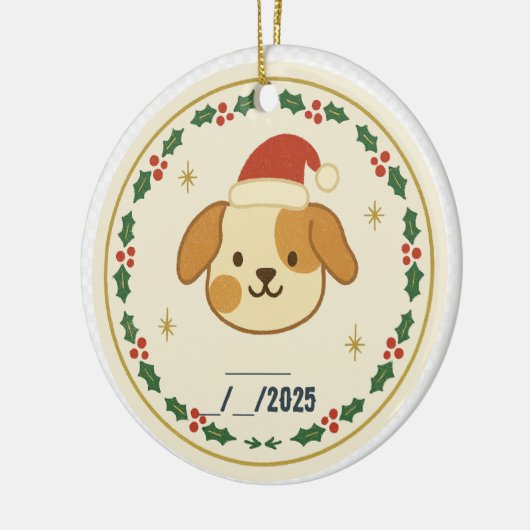 Personalized Santa Paws Pet Ornament | Custom Name (Links)