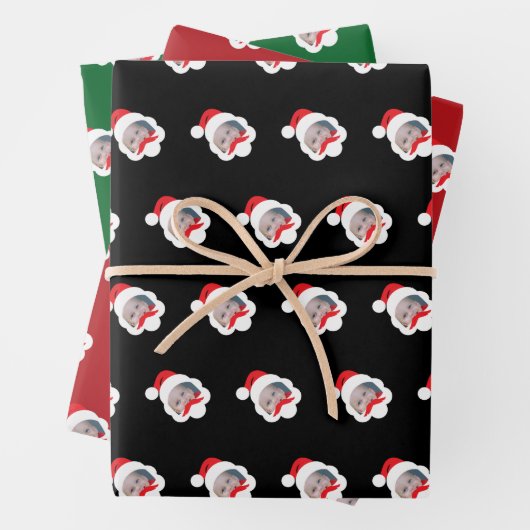 Personalized Santa Photo Christmas Geschenkpapier Set (Beispiel)