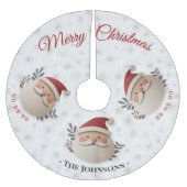 Personalized Santa – Rustic Christmas Decor Polyester Weihnachtsbaumdecke (Vorderseite)