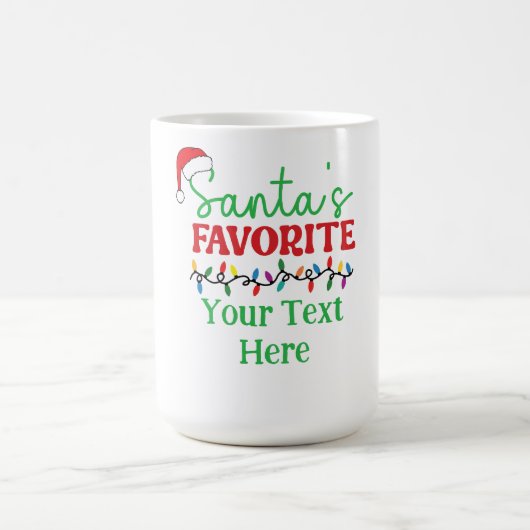 Personalized “Santa’s Favorite”  Kaffeetasse (Mittel)
