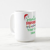 Personalized “Santa’s Favorite”  Kaffeetasse (Vorderseite Links)