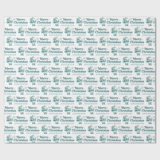 Personalized Santa Wrapping Paper Geschenkpapier (Flach)