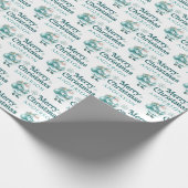 Personalized Santa Wrapping Paper Geschenkpapier (Ecke)