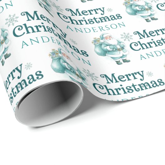 Personalized Santa Wrapping Paper Geschenkpapier (Rolleneckpunkt)
