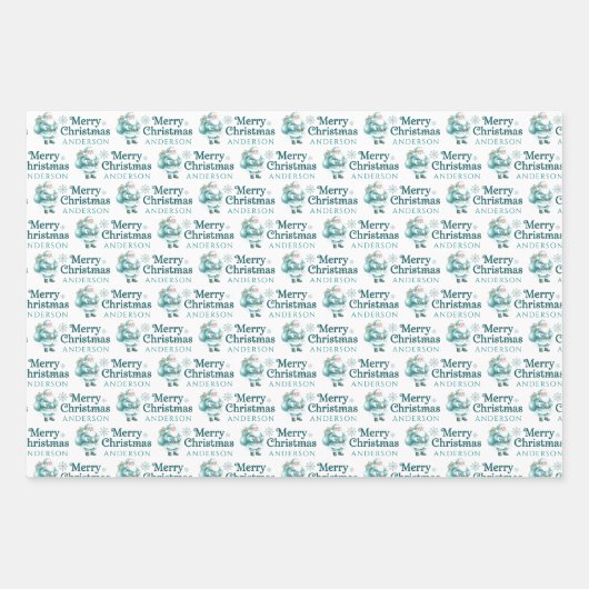 Personalized Santa Wrapping Paper Sheets Geschenkpapier Set (Vorderseite 2)