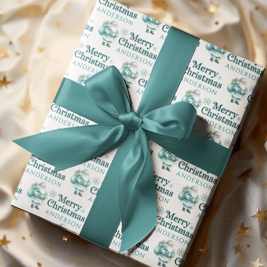 Personalized Santa Wrapping Paper Sheets Geschenkpapier Set