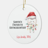 Personalized Santa's Favorite Orthodontist Keramik Ornament (Links)