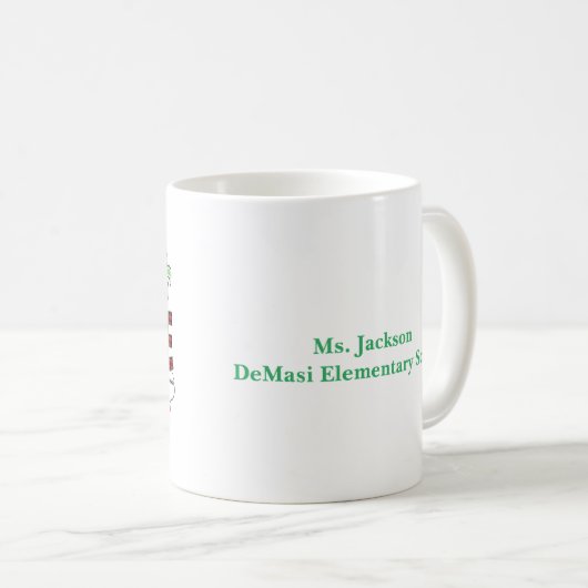 Personalized Santa's Favorite Speech Therapist Kaffeetasse (VorderseiteRechts)