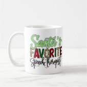 Personalized Santa's Favorite Speech Therapist Kaffeetasse (Links)