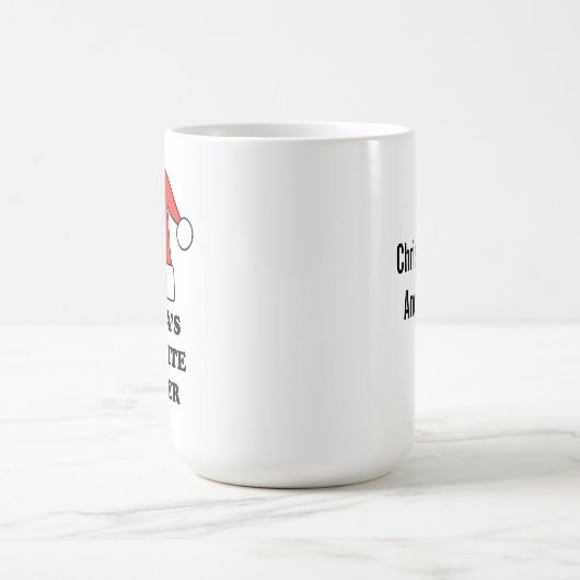 Personalized Santa's Favorite Writer Kaffeetasse (Mittel)