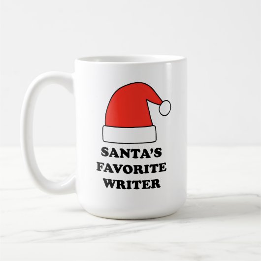 Personalized Santa's Favorite Writer Kaffeetasse (Links)