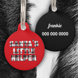 Personalized santa's little helper ID Tag Haustiermarke