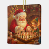 Personalized Santa's Strategy Session Keramikornament (Links)
