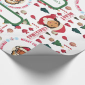 Personalized Santa's Workshop Christmas Gift Wrap Geschenkpapier (Ecke)
