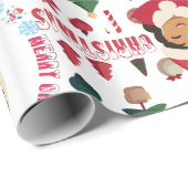 Personalized Santa's Workshop Christmas Gift Wrap Geschenkpapier (Rolleneckpunkt)